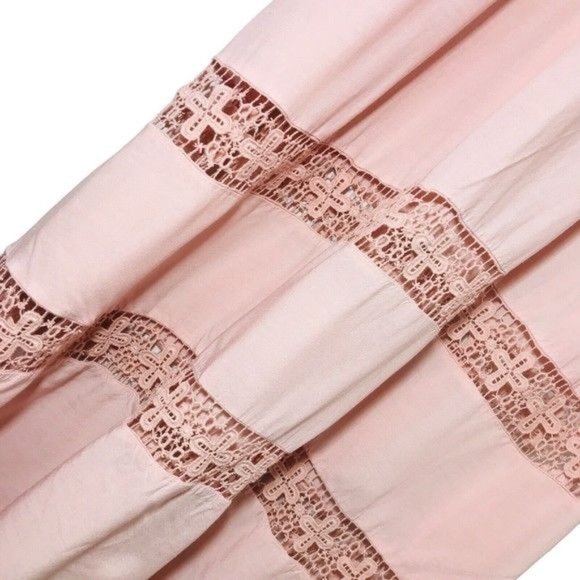 CURE Embroidered Lace Inset Maxi Dress Size Large - Picture 3 of 9